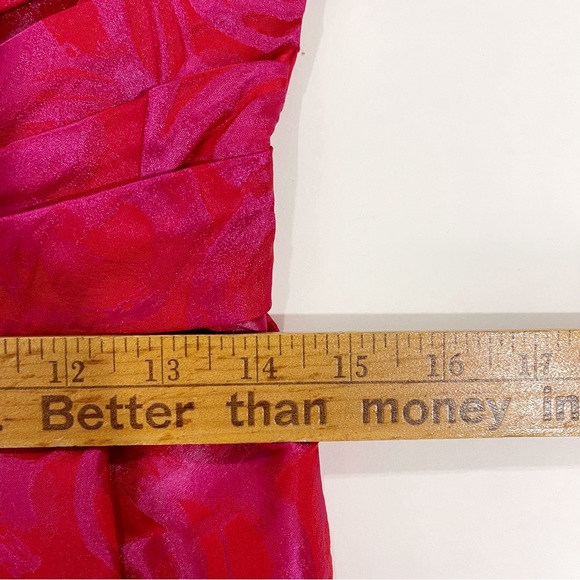 NWT THEIA Couture Cocktail Dress In Pink Red SIZE 6 $595 Style 881526 Barbiecore - Picture 11 of 14